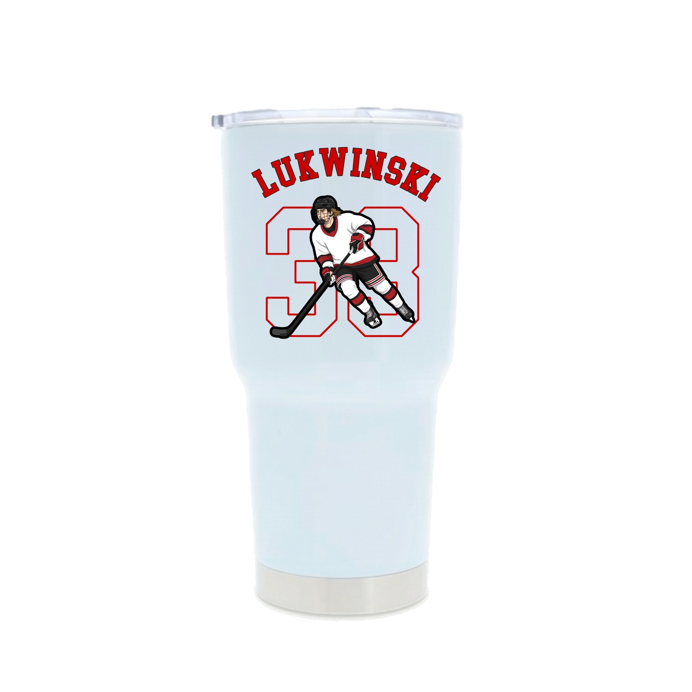 30oz Stainless Steel Tumbler — Shirsey Arch in White