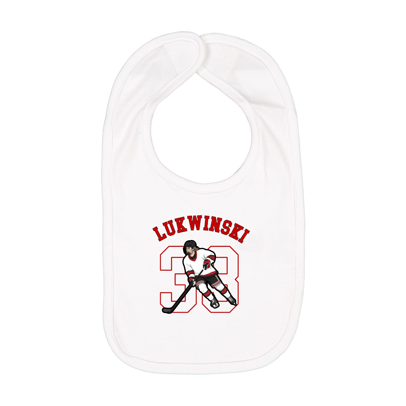 Infant Bib — Shirsey Arch in White