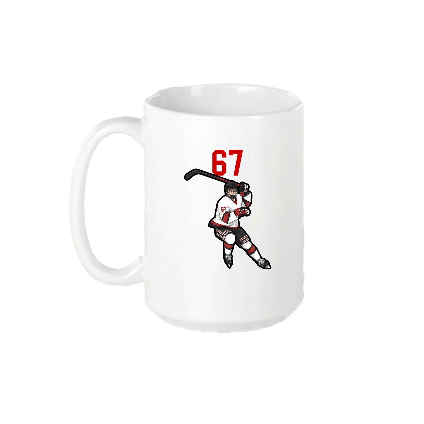 15oz Coffee Mug — Number Top in White