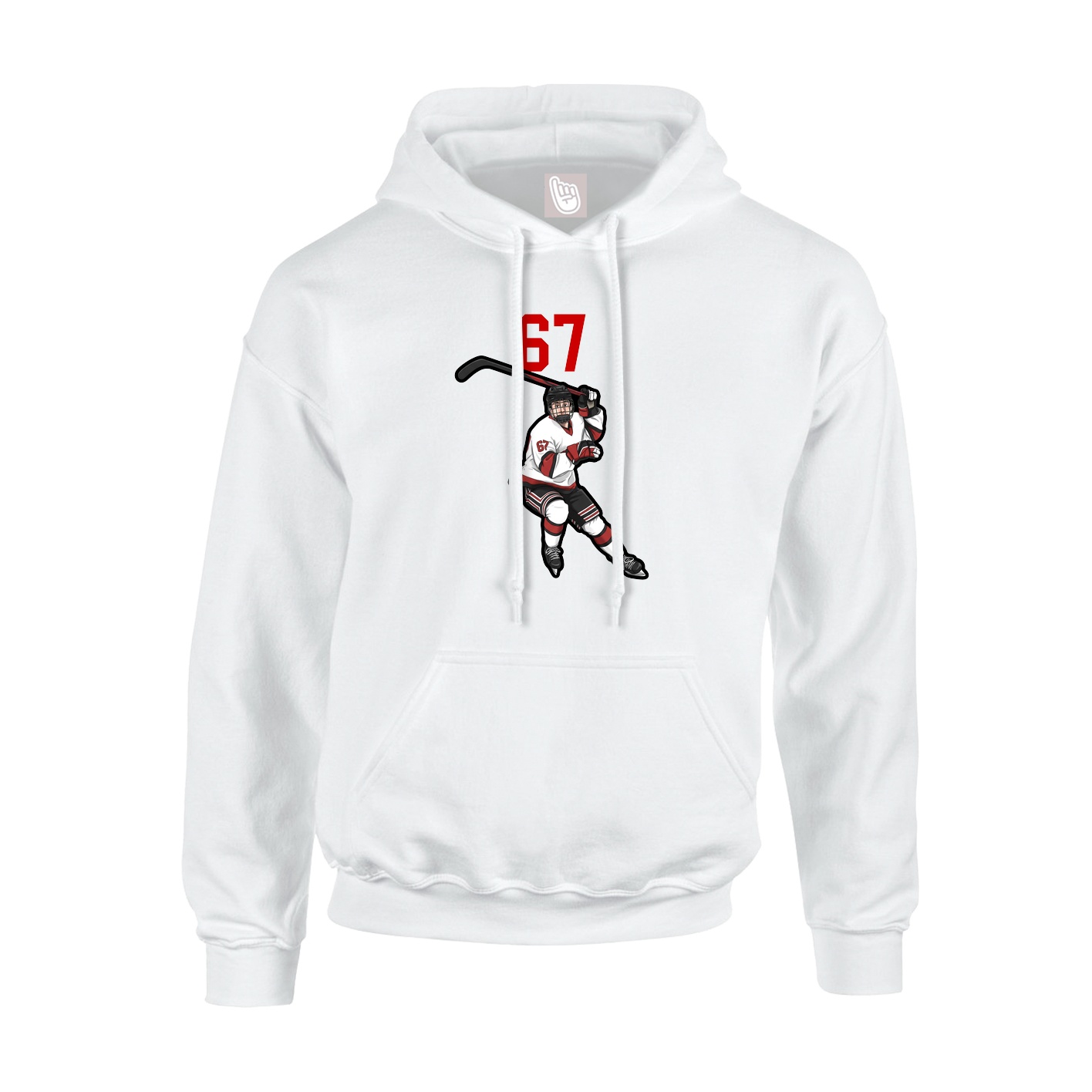 Hoodie — Number Top in White