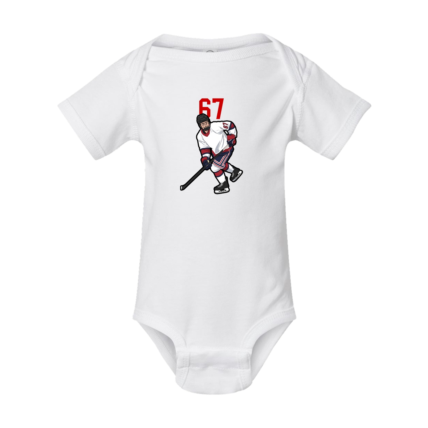Baby Onesie — Number Top in White
