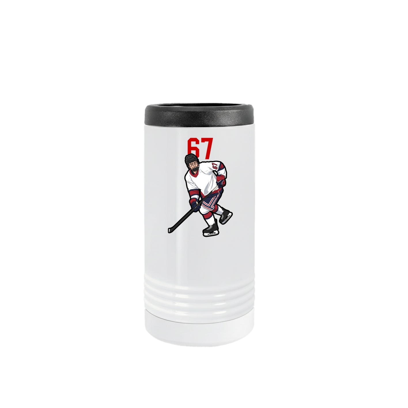 Slim Beverage Holder — Number Top in White
