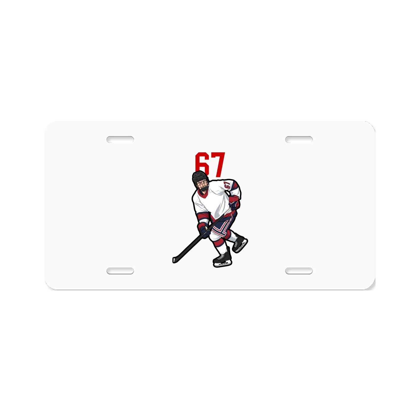 License Plate — Number Top in Classic
