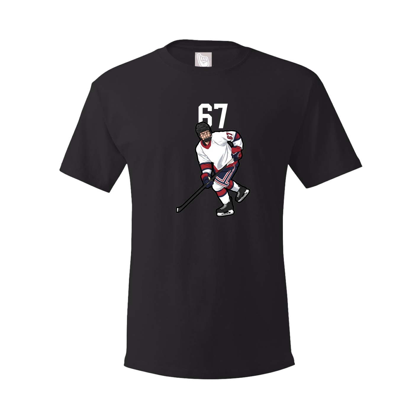Youth Tee — Number Top in Black