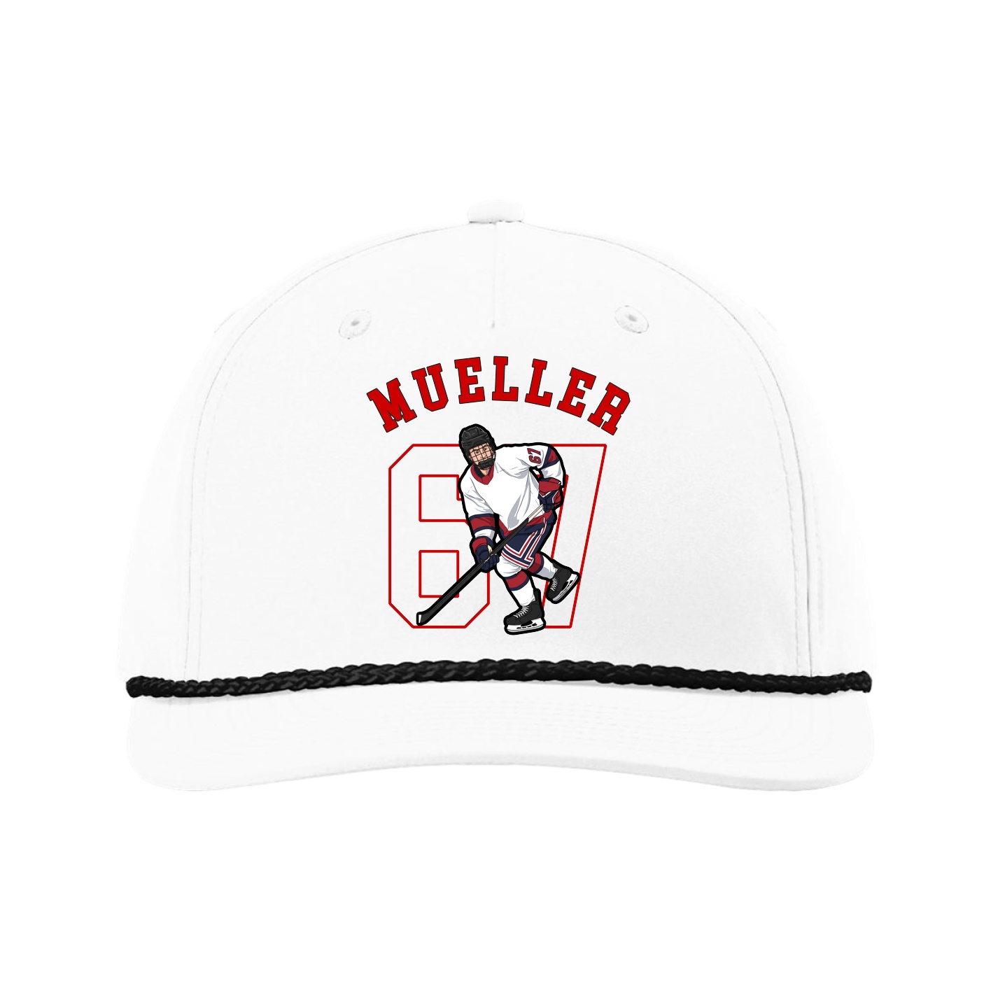 Five-Panel Classic Rope Cap — Shirsey Arch in White