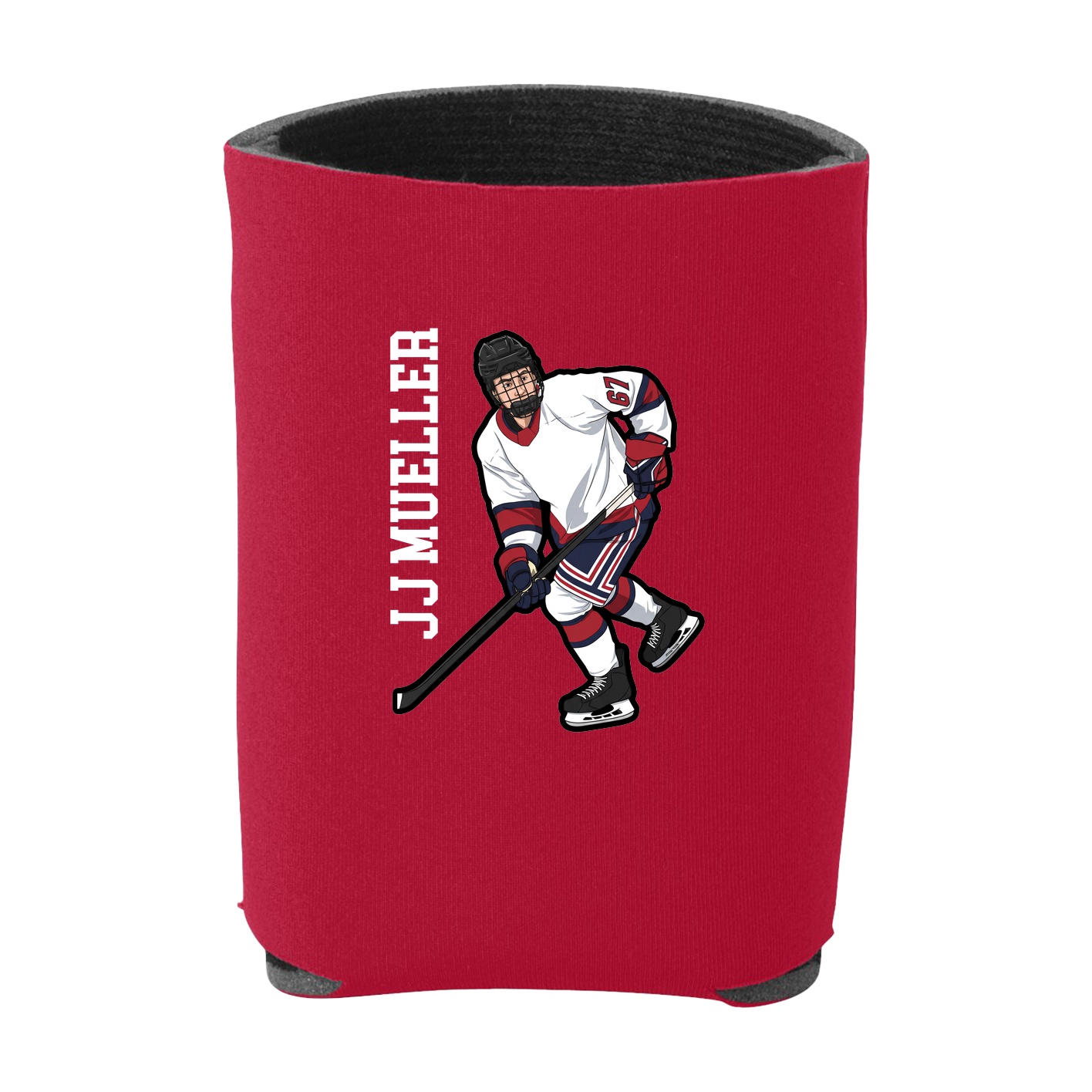 Can Holder — Name Vertical in Red