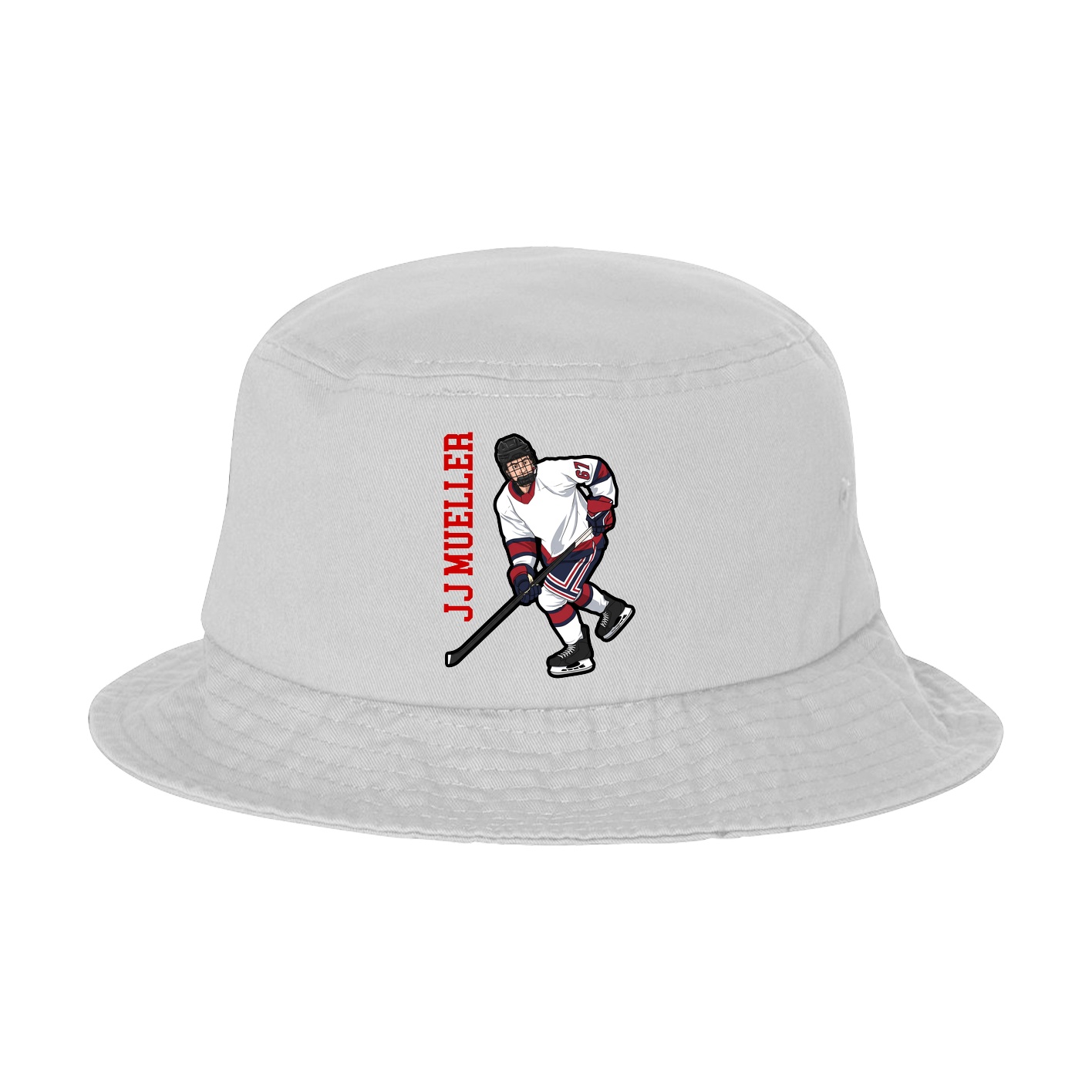 Bucket Cap — Name Vertical in White