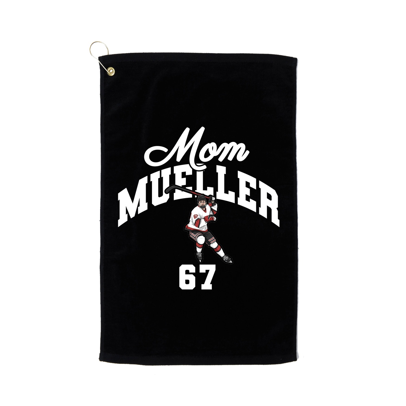 Golf Towel — Mothers Day Arch in Black