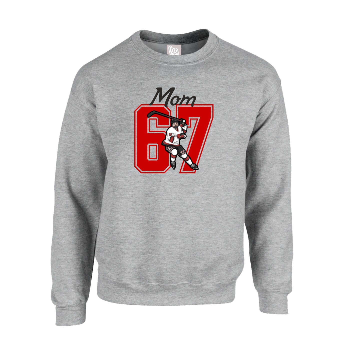 Fleece Crew — Mothers Day Shirsey in Grey