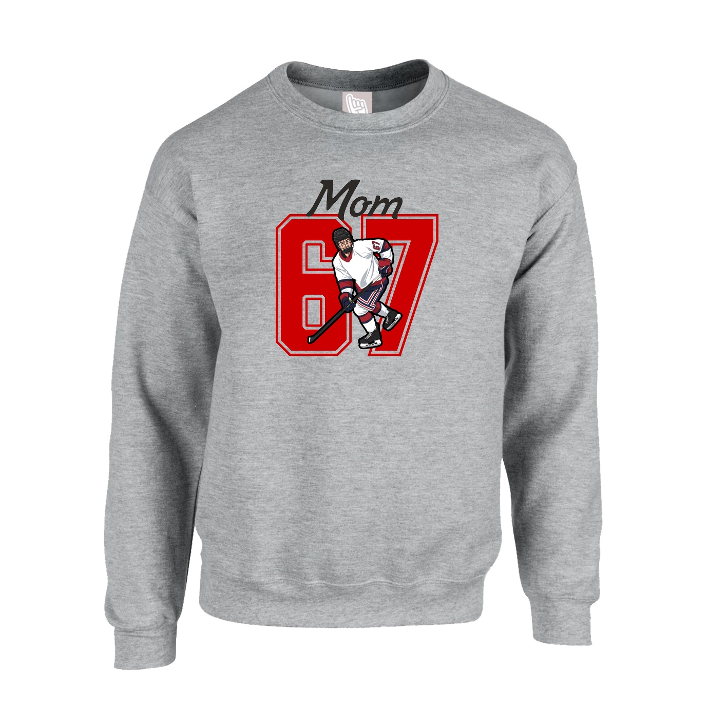 Fleece Crew — Mothers Day Shirsey in Grey