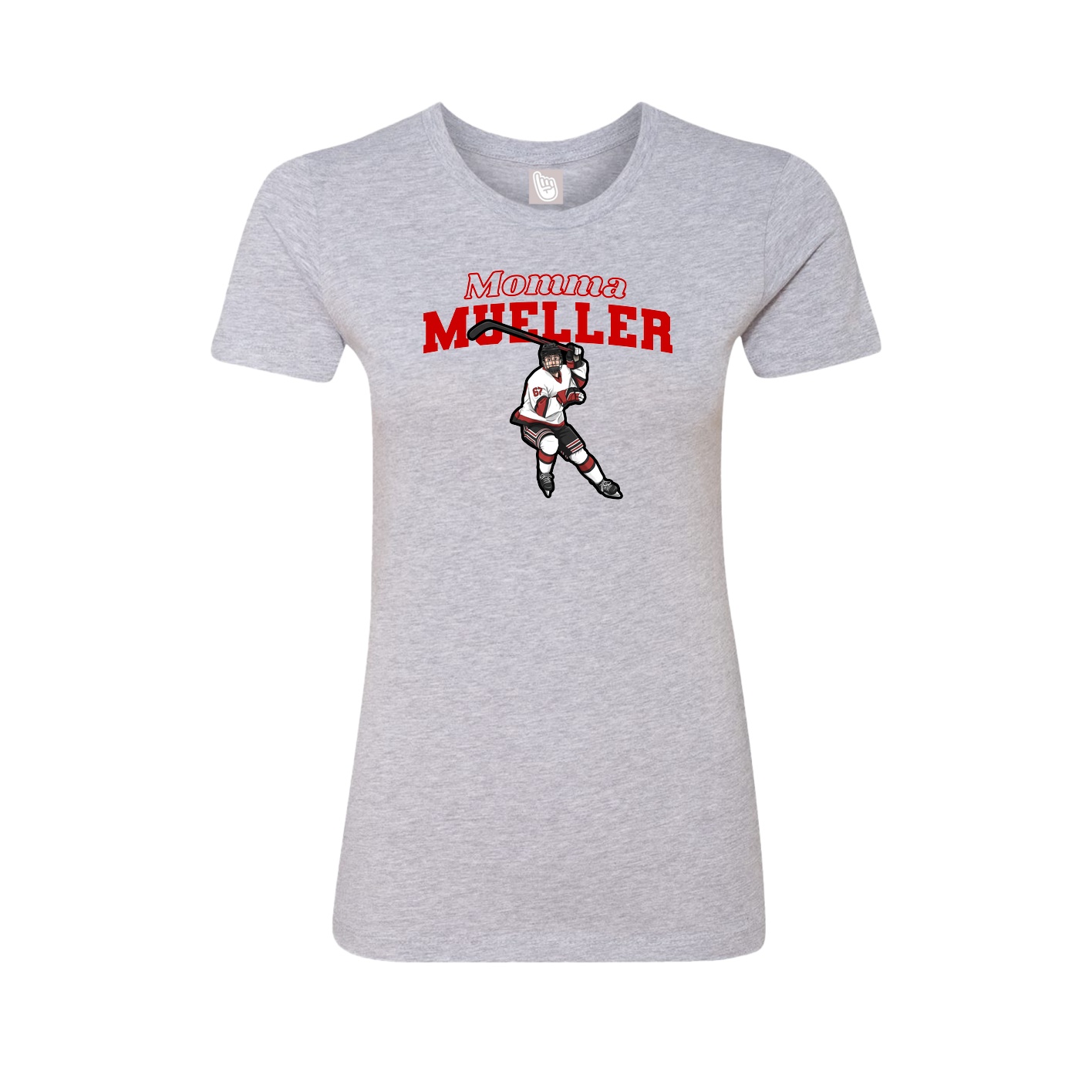 Womens Tee — Mothers Day Block in Grey