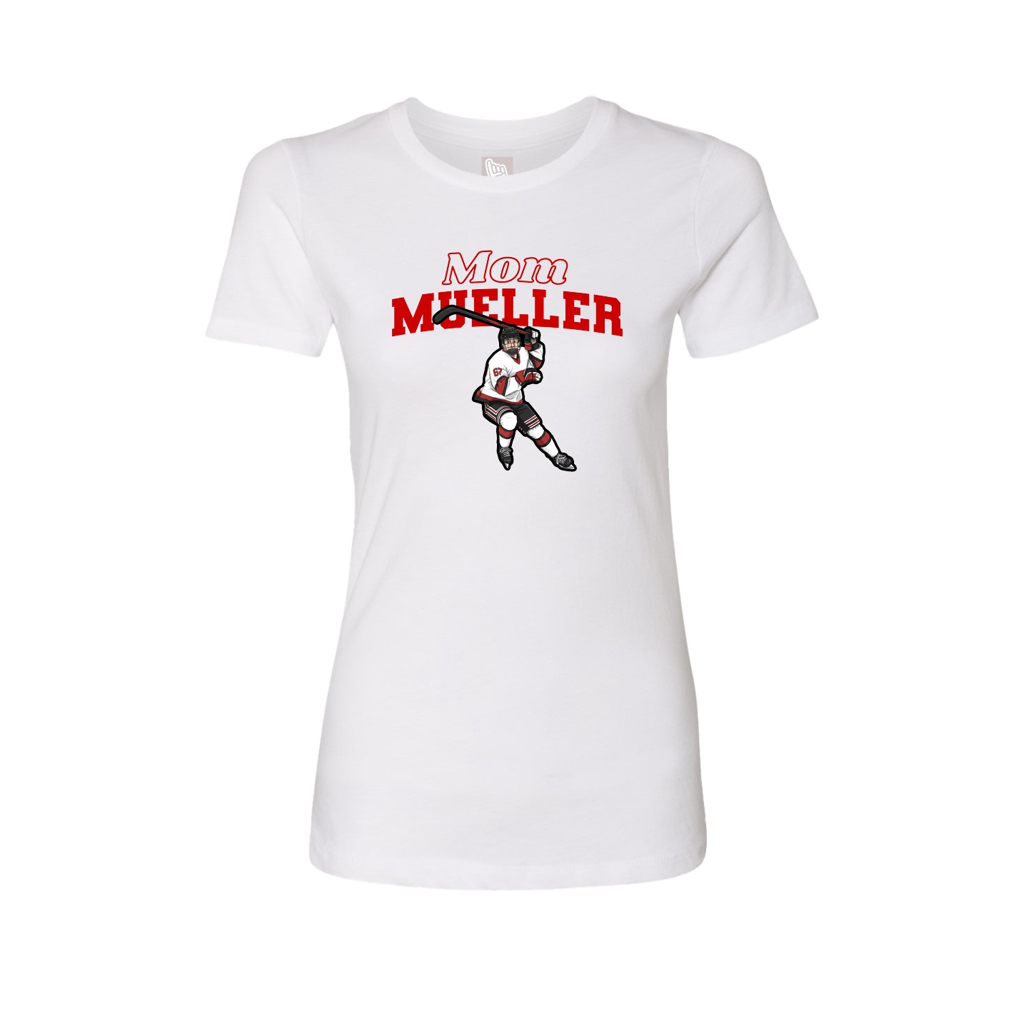 Womens Tee — Mothers Day Block in White