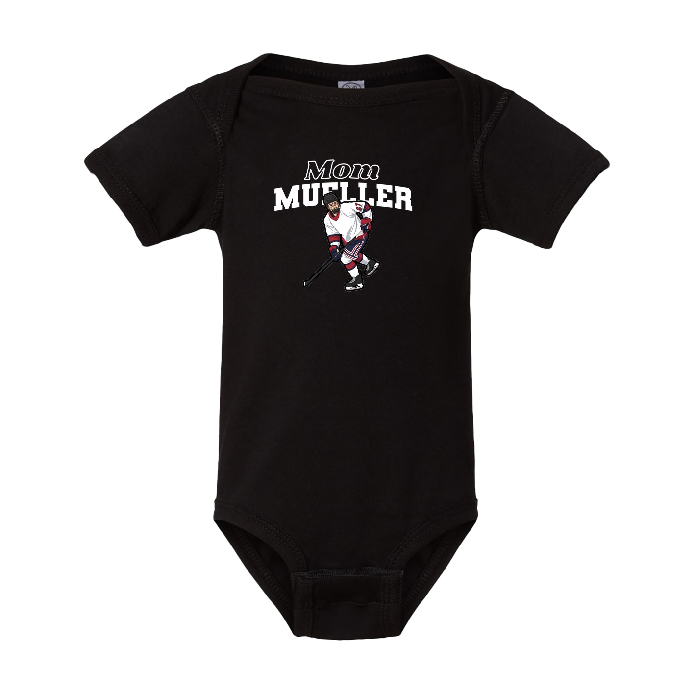 Baby Onesie — Mothers Day Block in Black