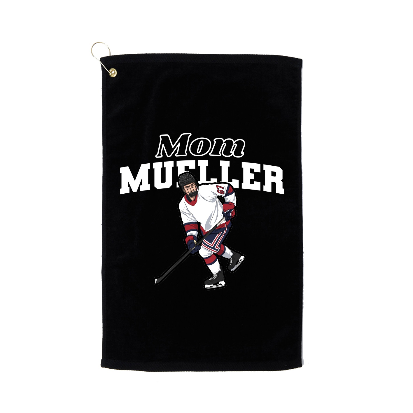 Golf Towel — Mothers Day Block in Black