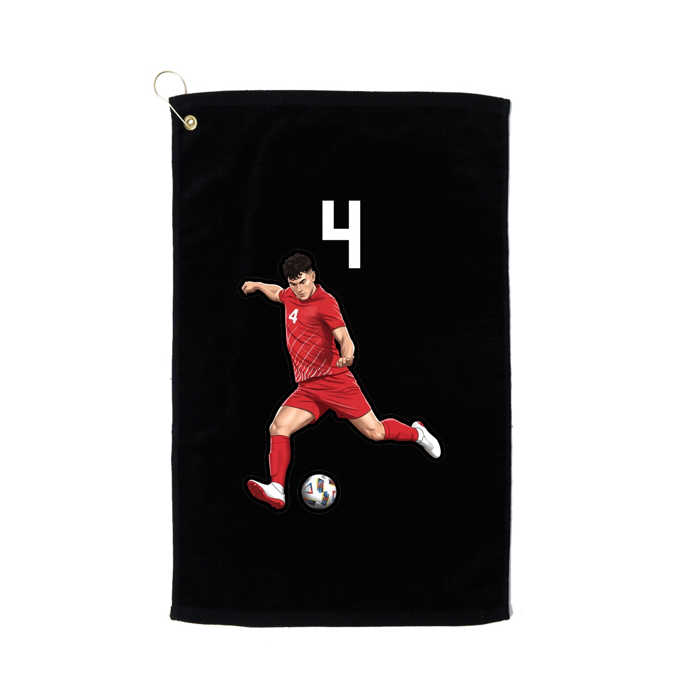 Golf Towel — Number Top in Black
