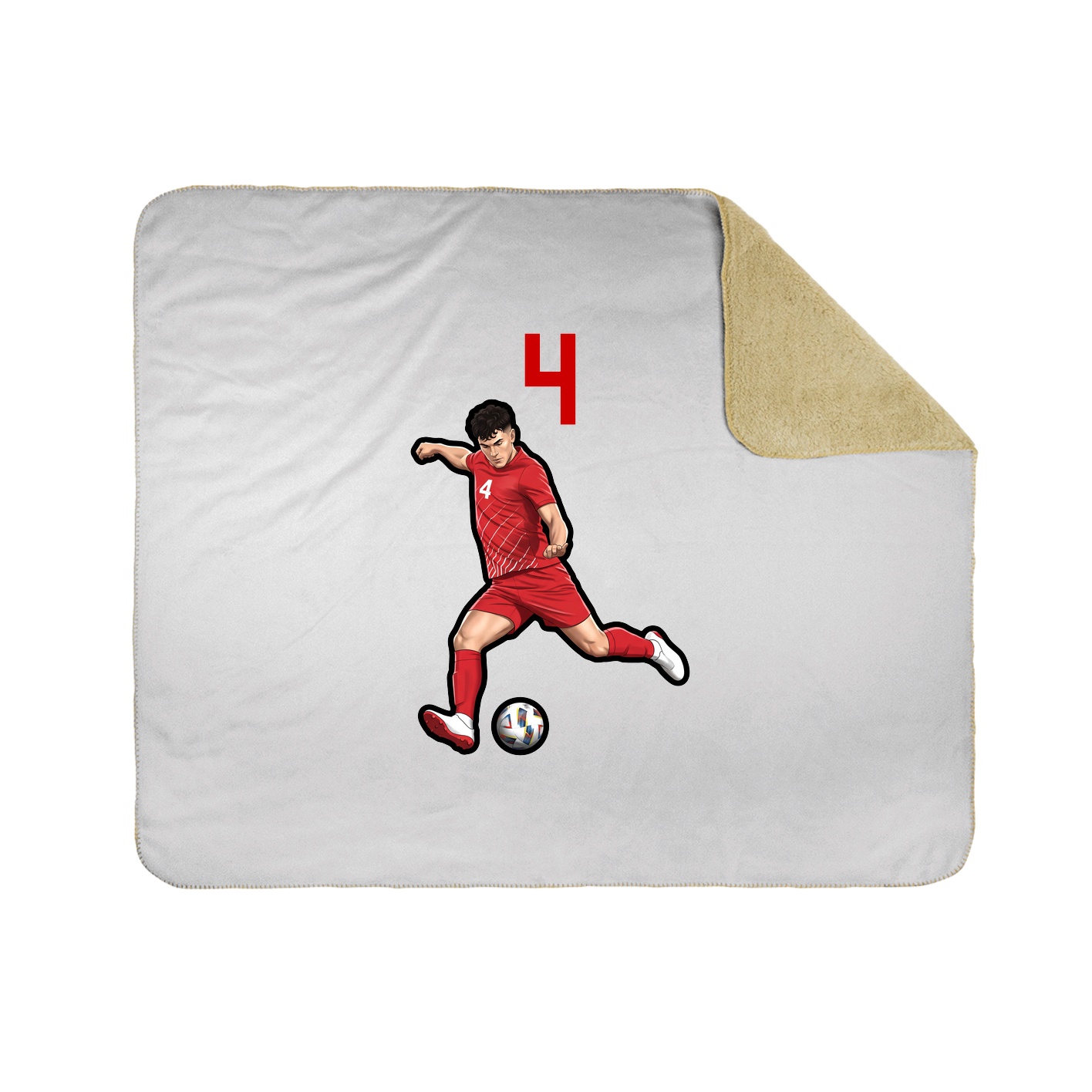 Throw Blanket — Number Top in White