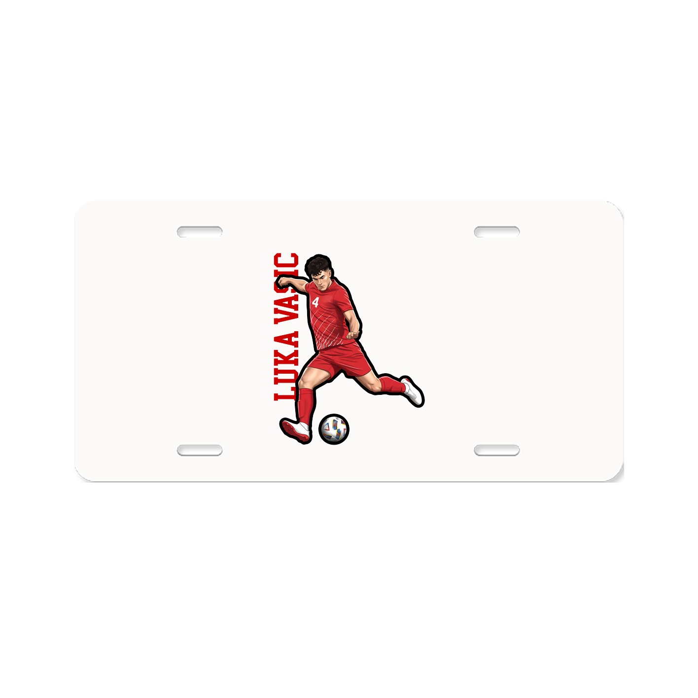 License Plate — Name Vertical in Classic