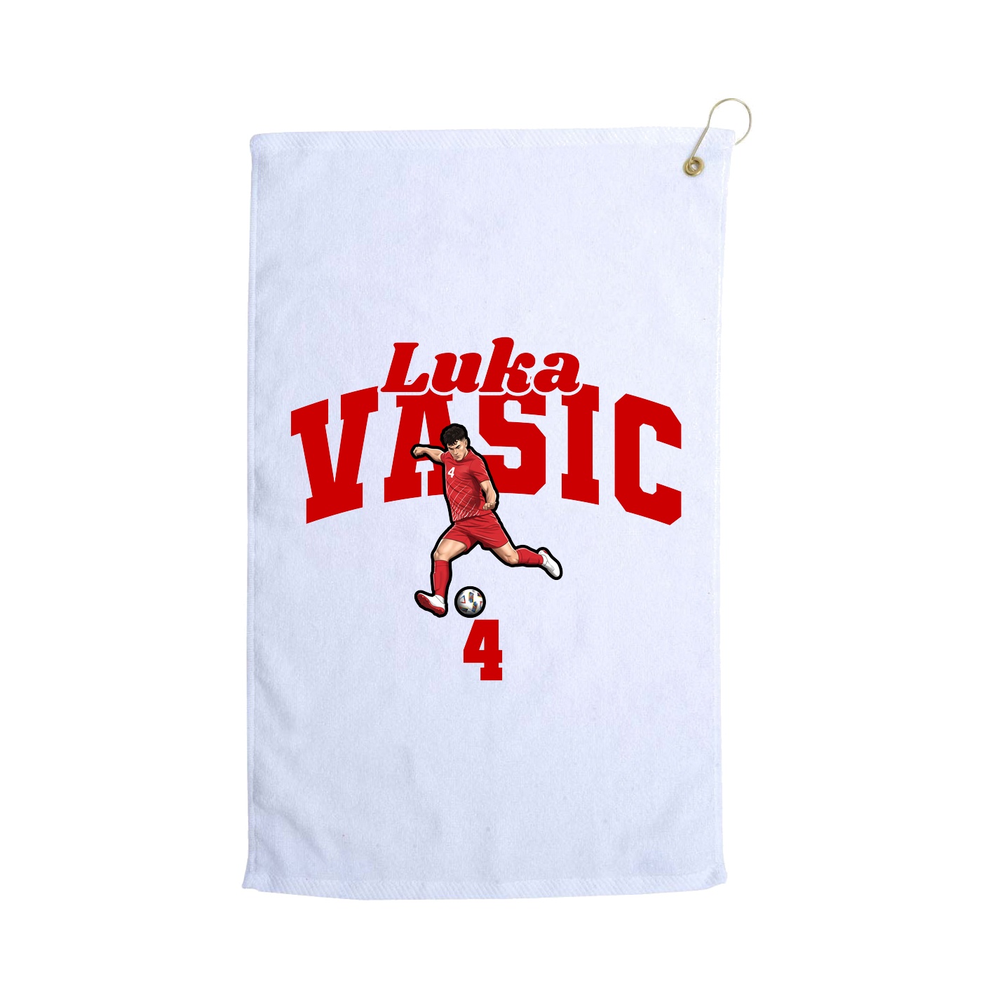 Golf Towel — Signature Arch in White