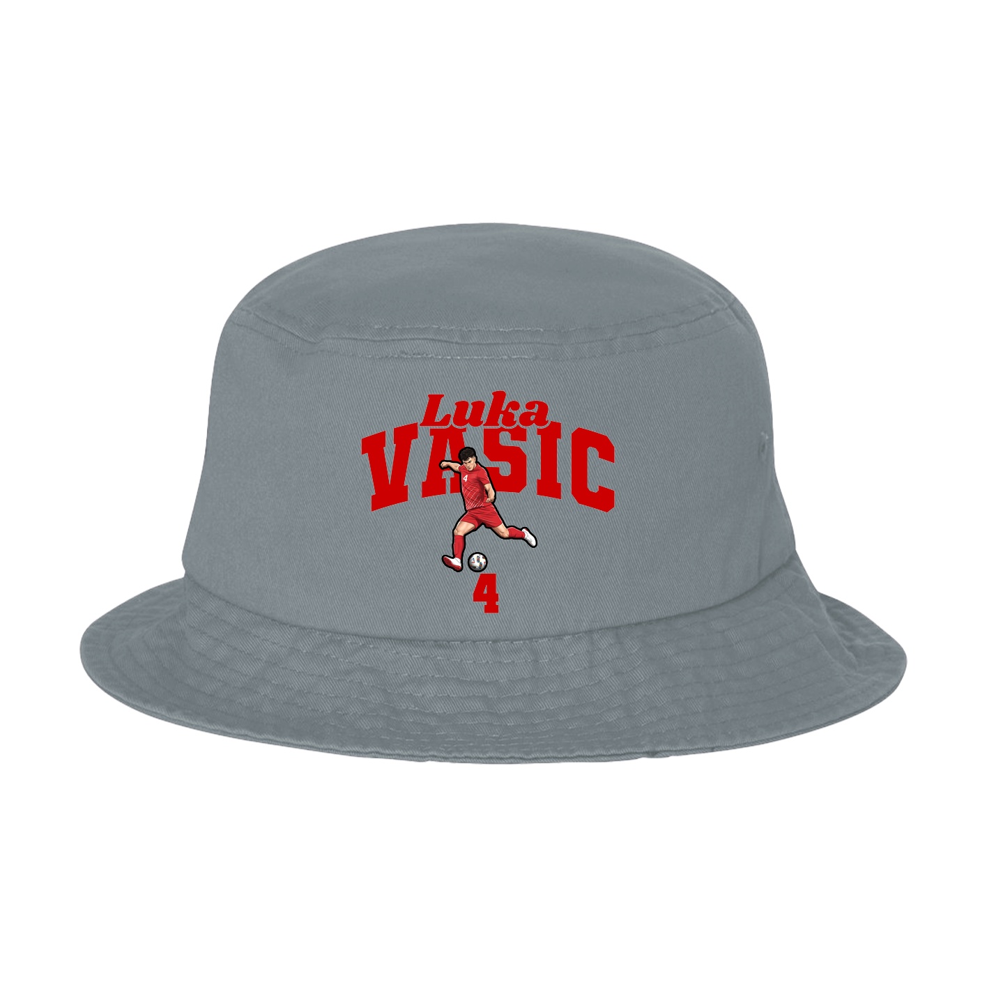 Bucket Cap — Signature Arch in Grey