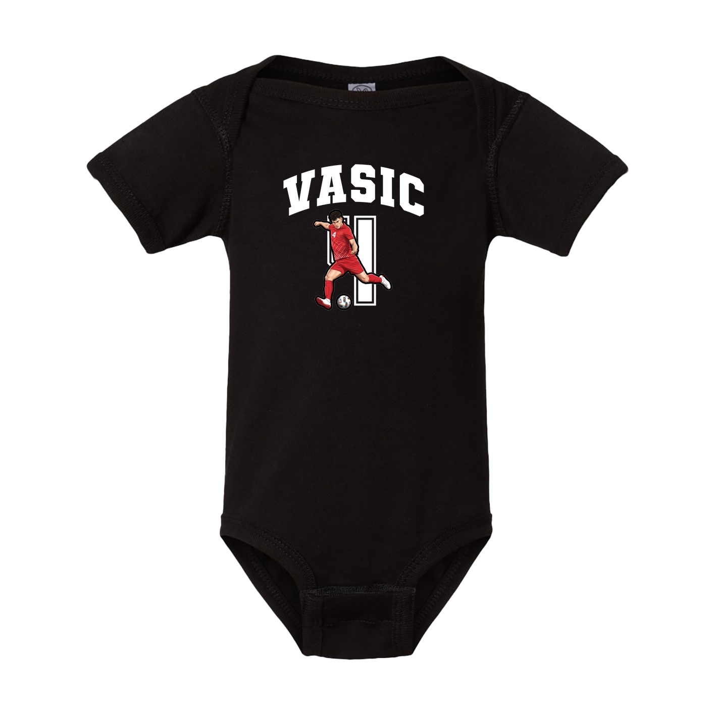 Baby Onesie — Number in Black