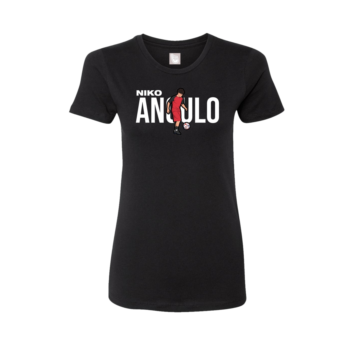 Fitted Women's Tee — Player Name in Black
