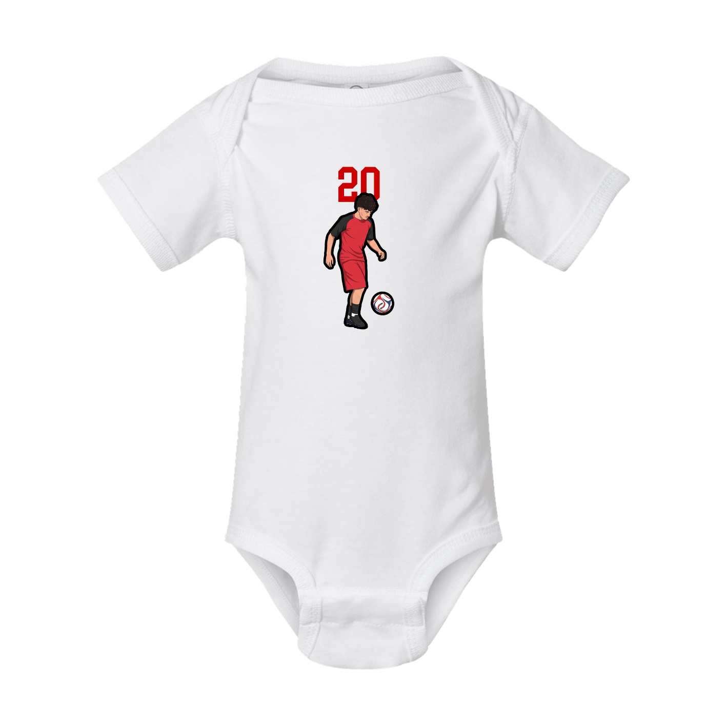 Baby Onesie — Number Top in White