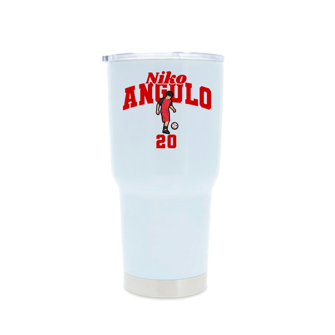 30oz Stainless Steel Tumbler — Signature Arch in White