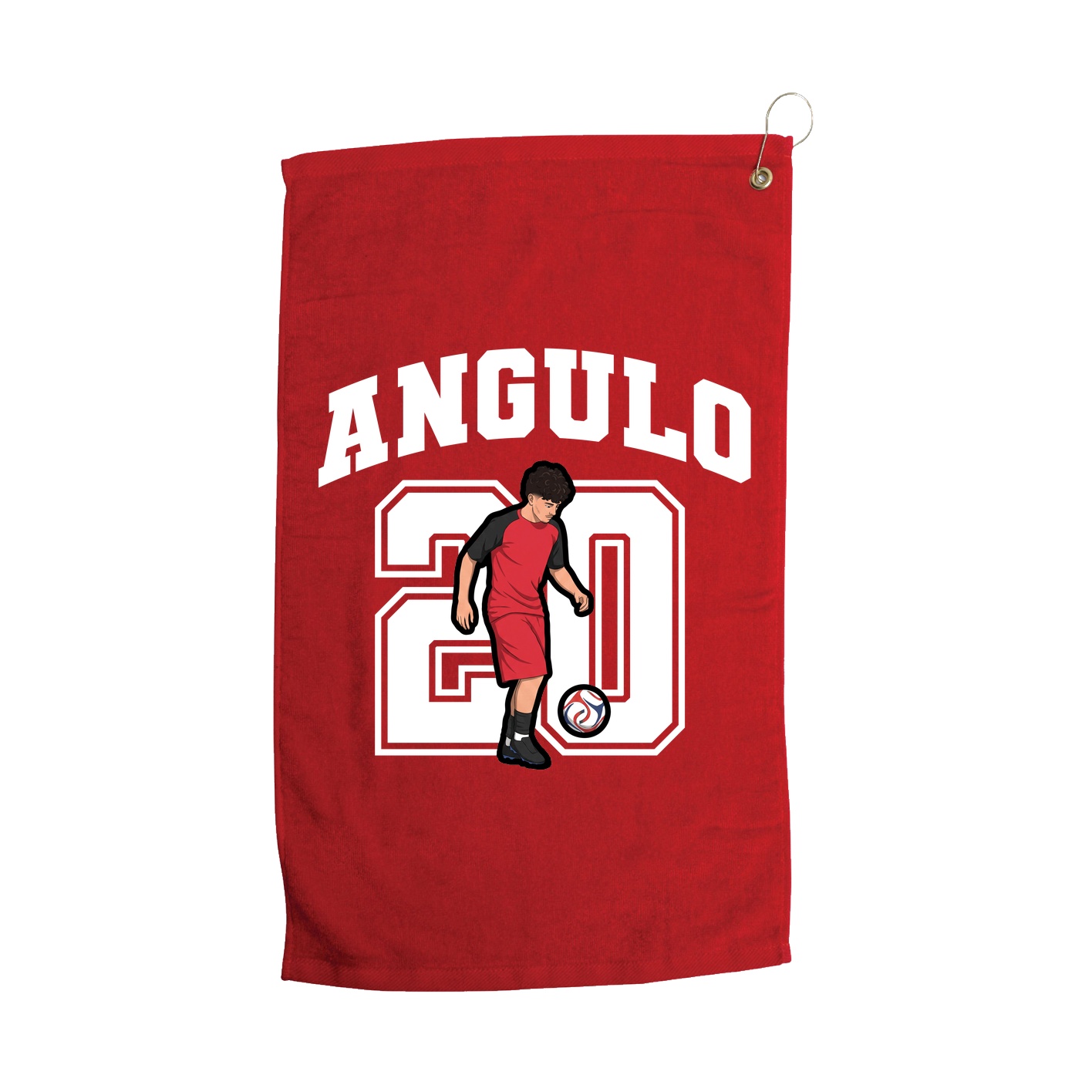 Golf Towel — Number in Red