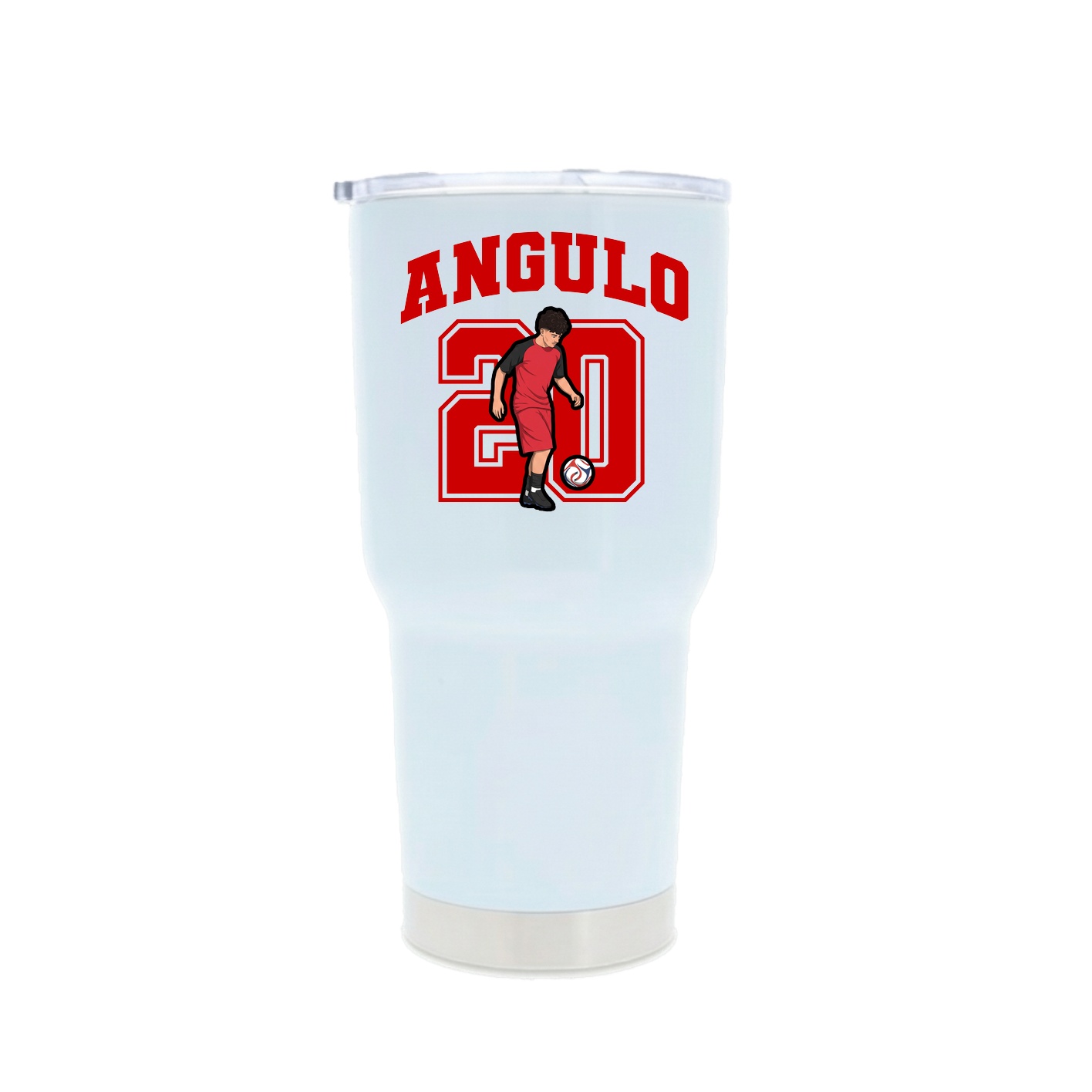 30oz Stainless Steel Tumbler — Number in White