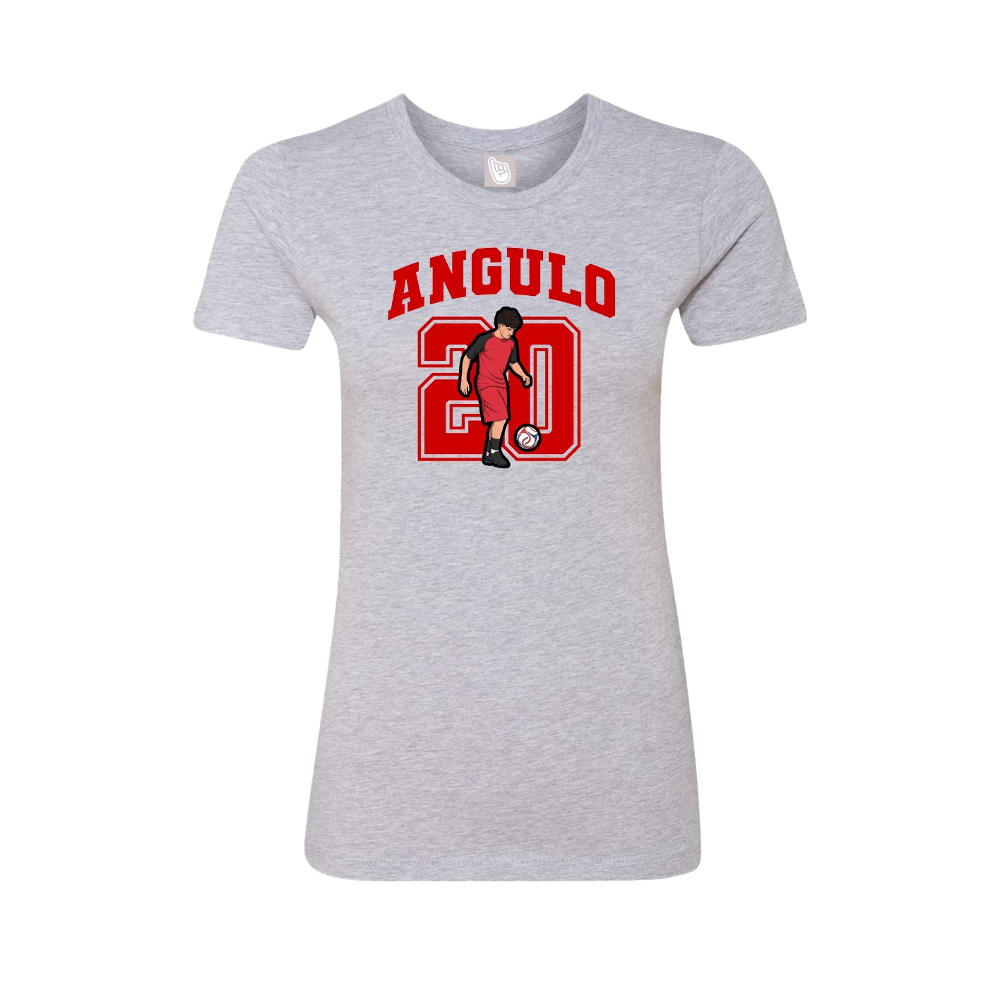 Fitted Women's Tee — Number in Grey