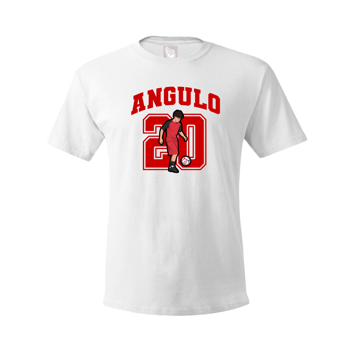 Youth Tee — Number in White