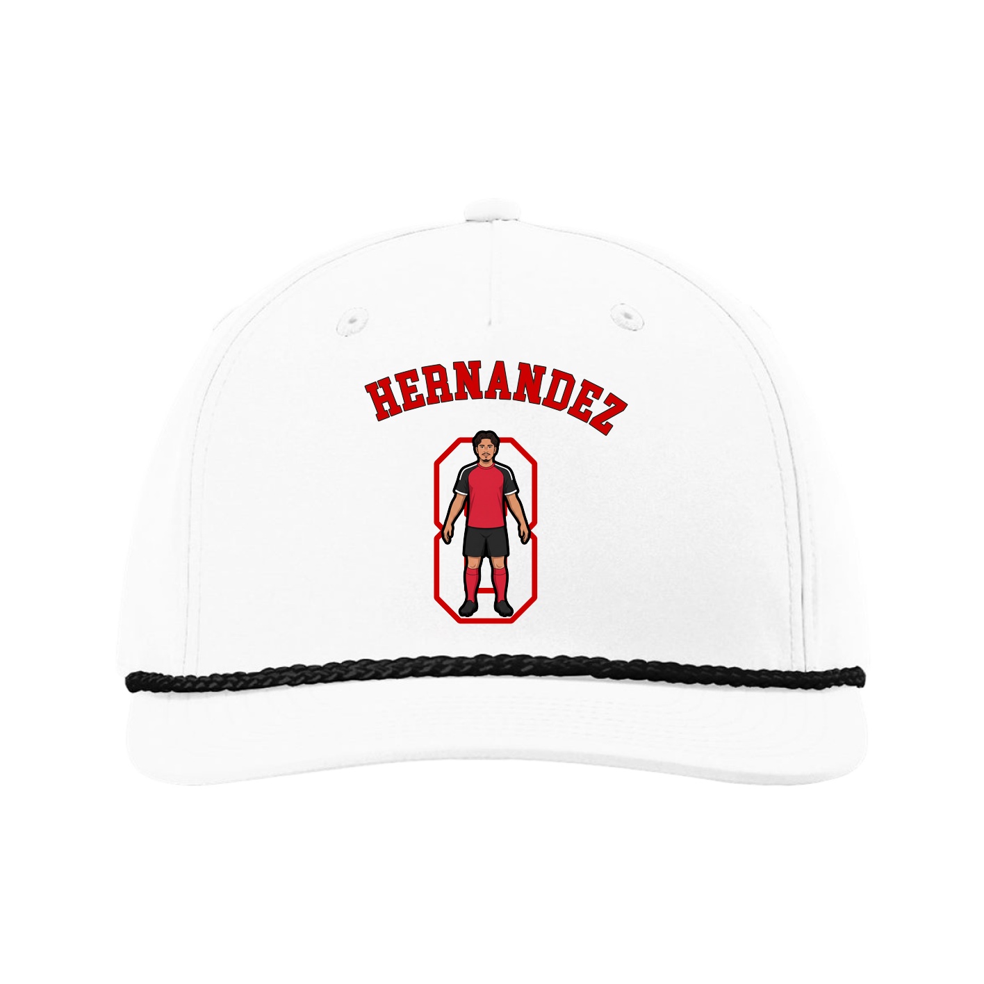 Five-Panel Classic Rope Cap — Shirsey Arch in White