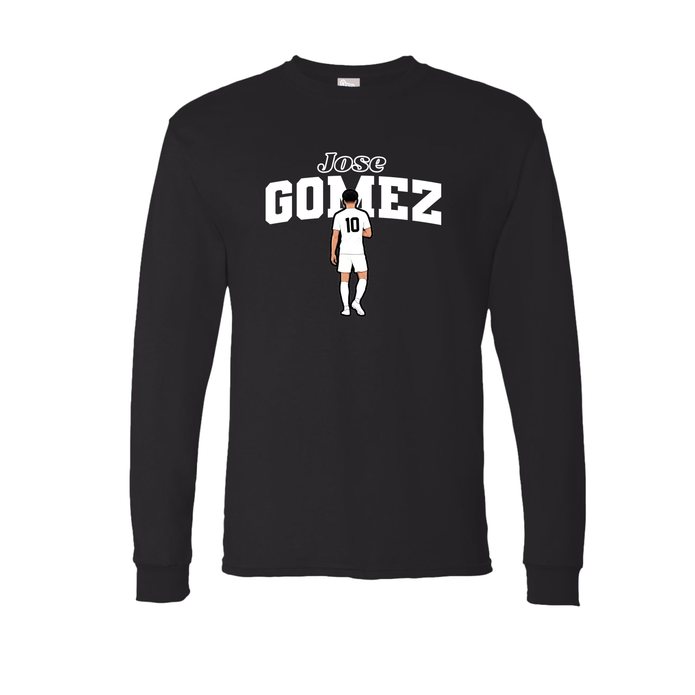 Long Sleeve Tee — Name Arch in Black