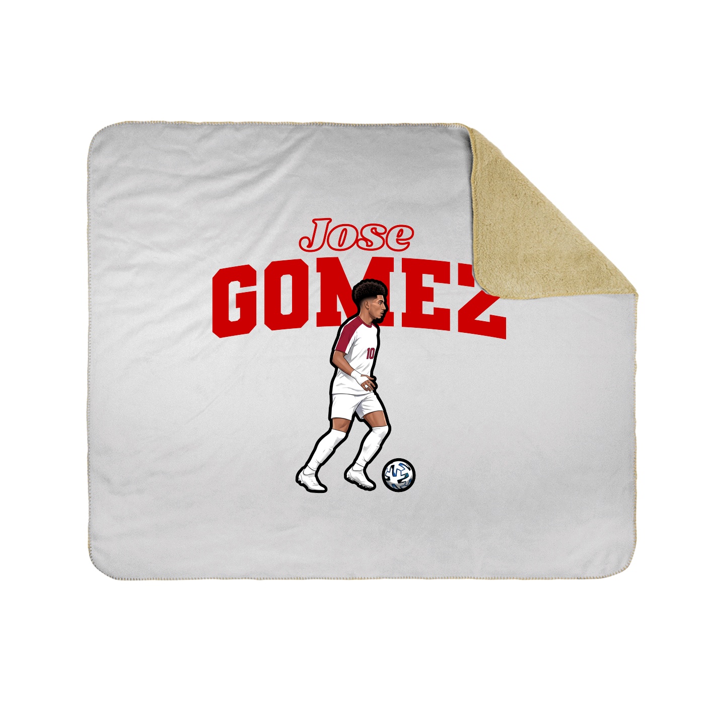 Throw Blanket — Name Arch in White