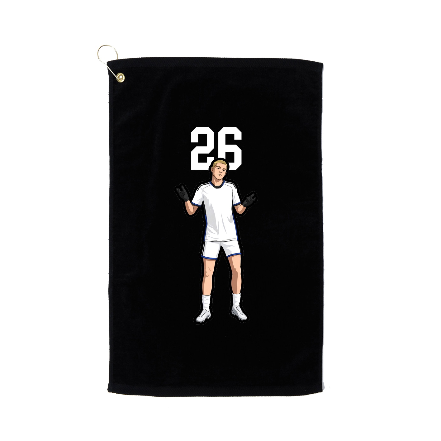 Golf Towel — Number Top in Black