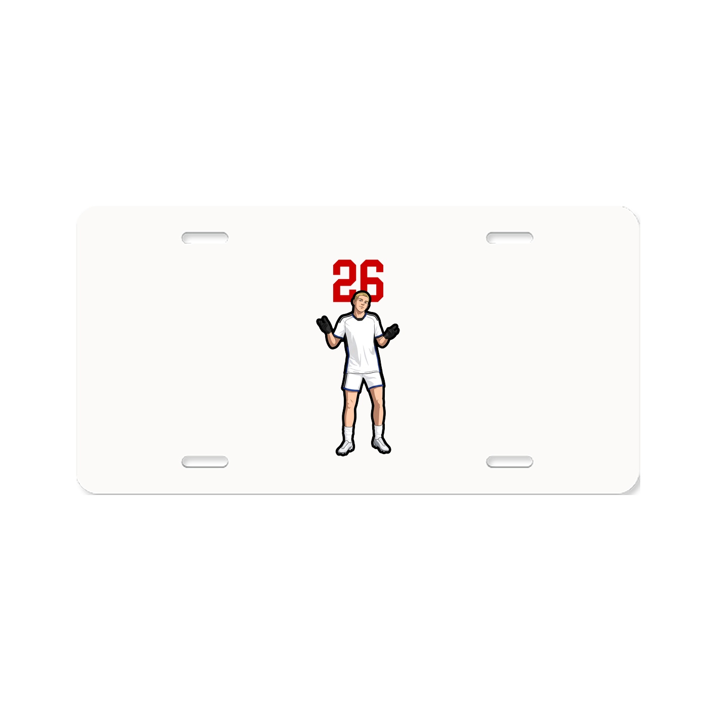 License Plate — Number Top in Classic