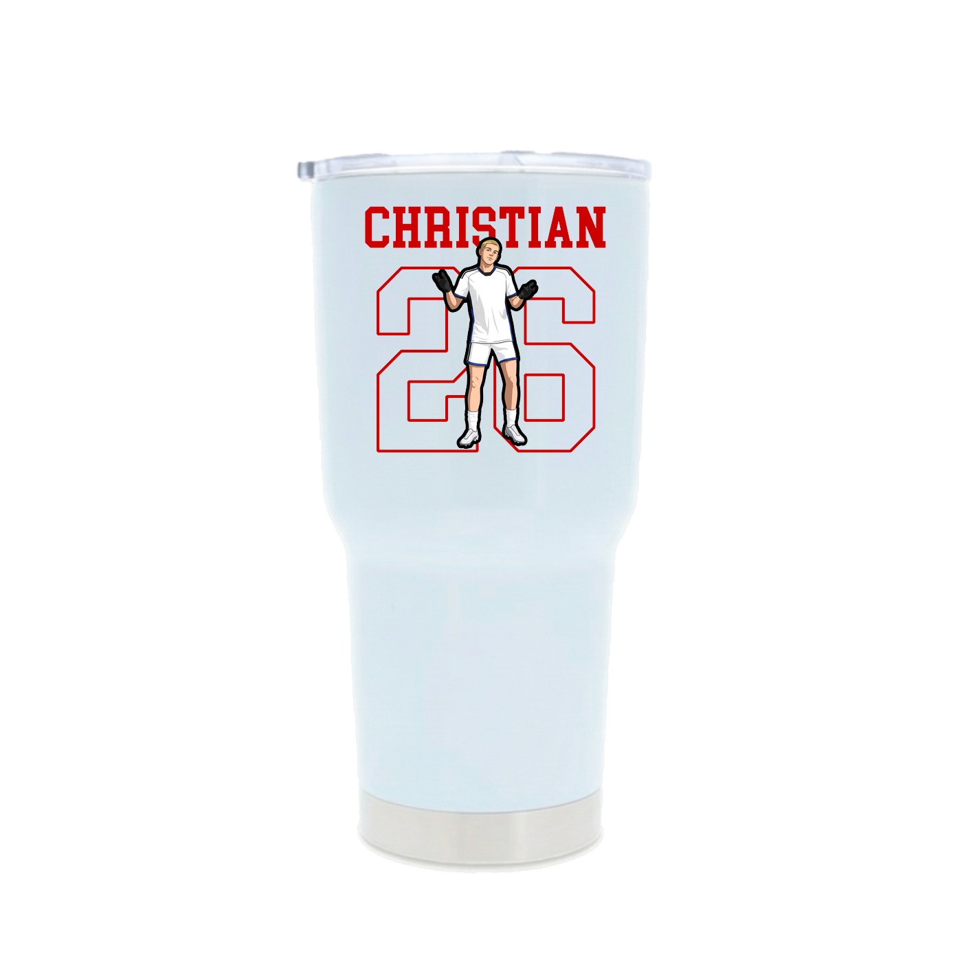 30oz Stainless Steel Tumbler — Shirsey in White
