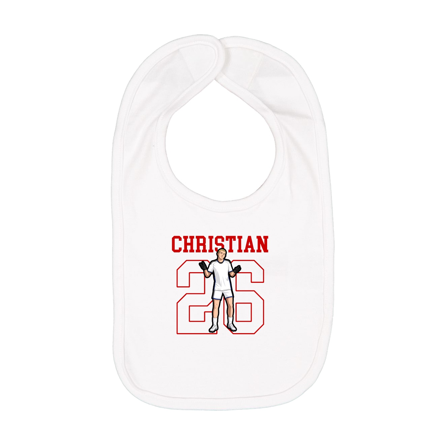 Infant Bib — Shirsey in White