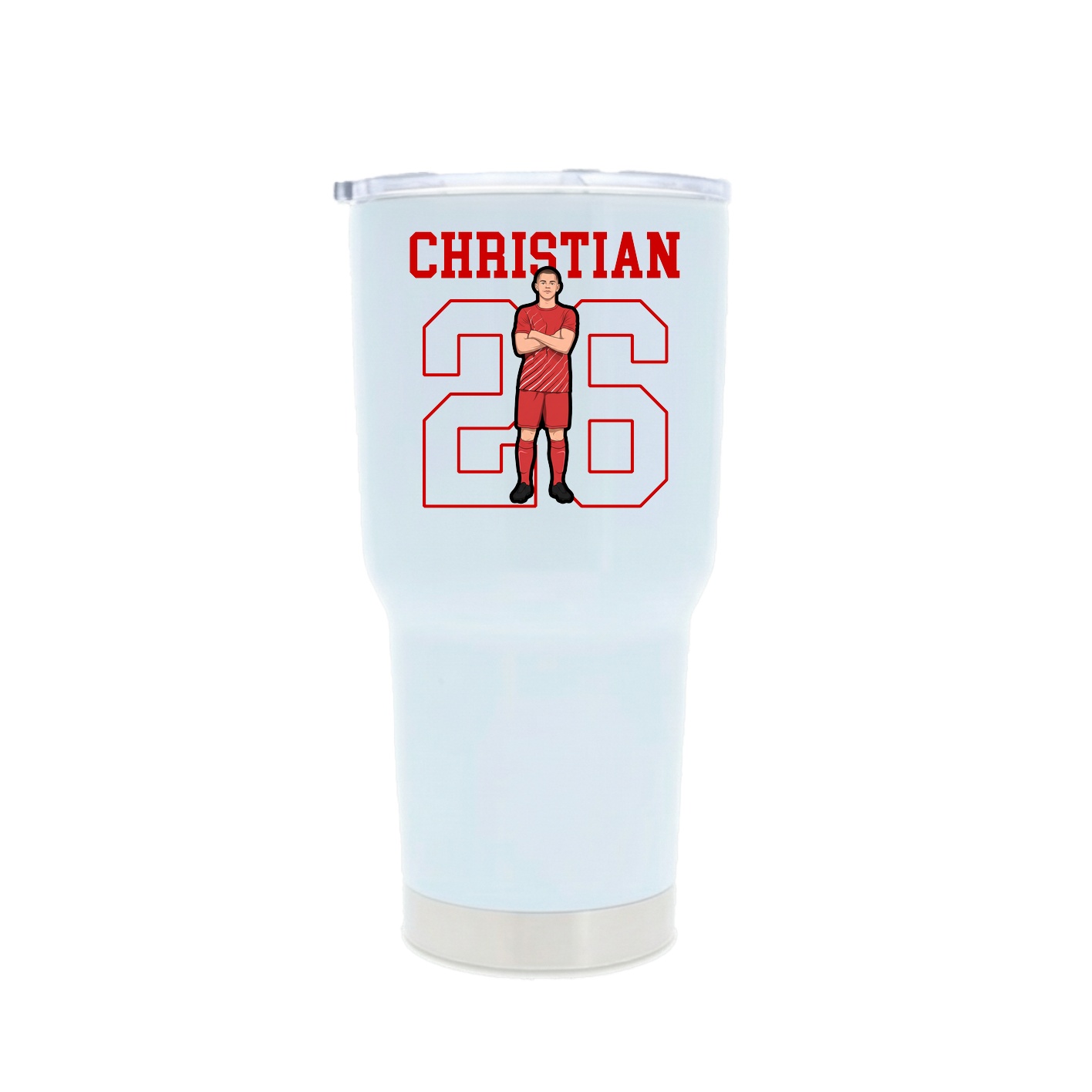 30oz Stainless Steel Tumbler — Shirsey in White