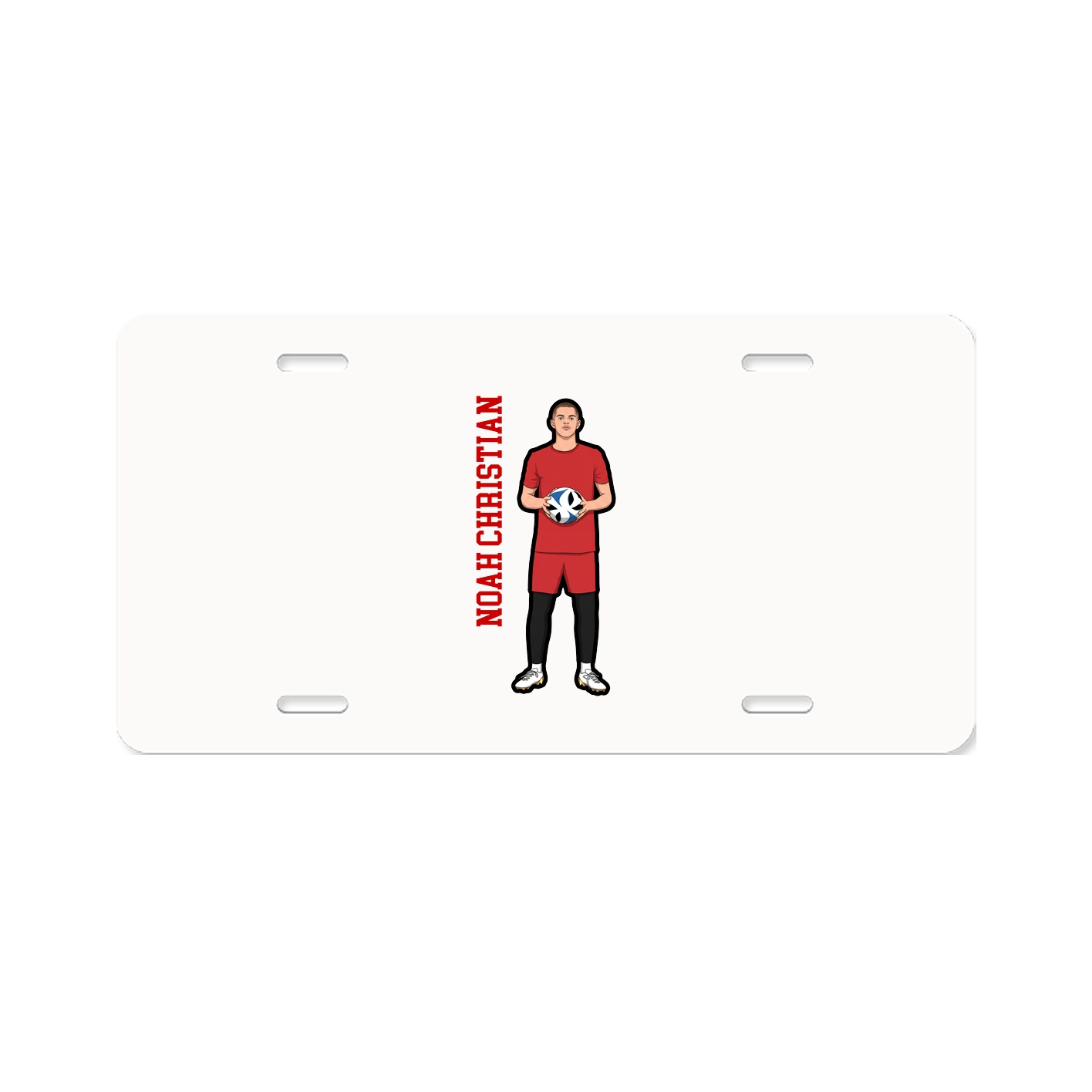 License Plate — Name Vertical in Classic