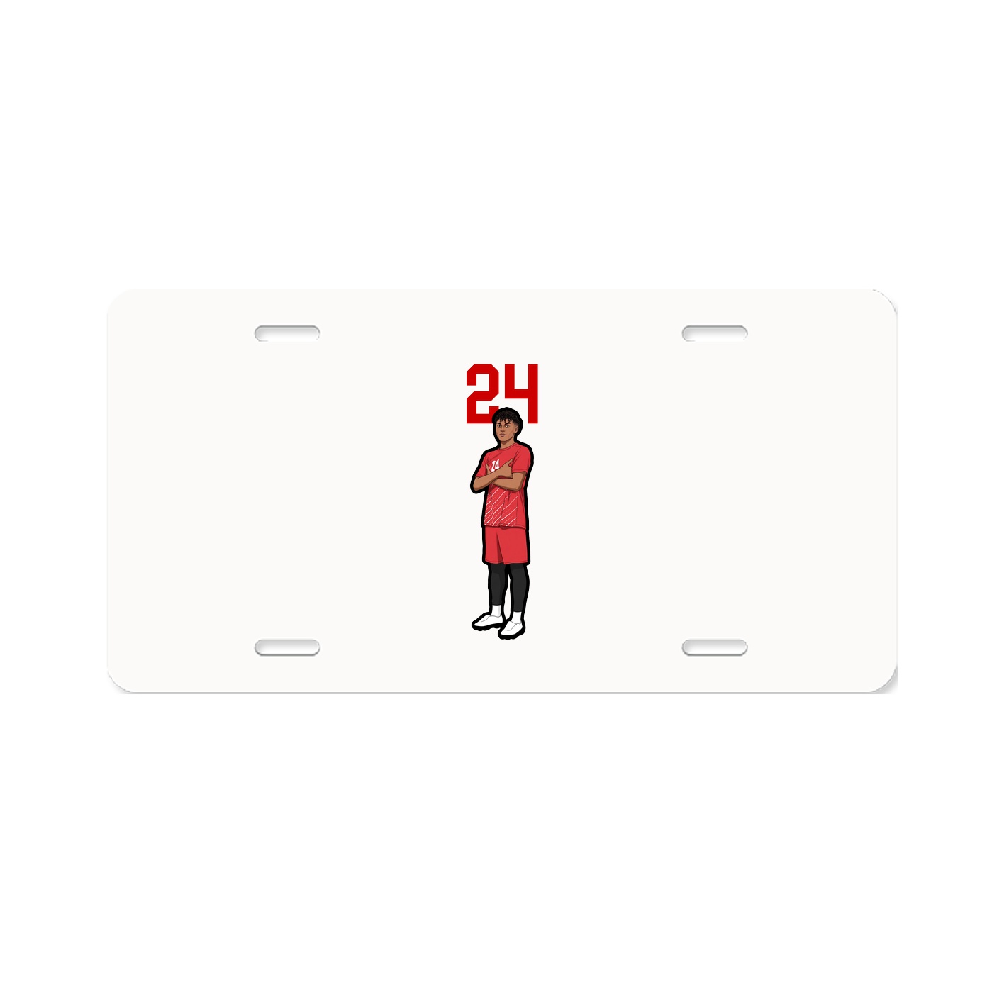 License Plate — Number Top in Classic