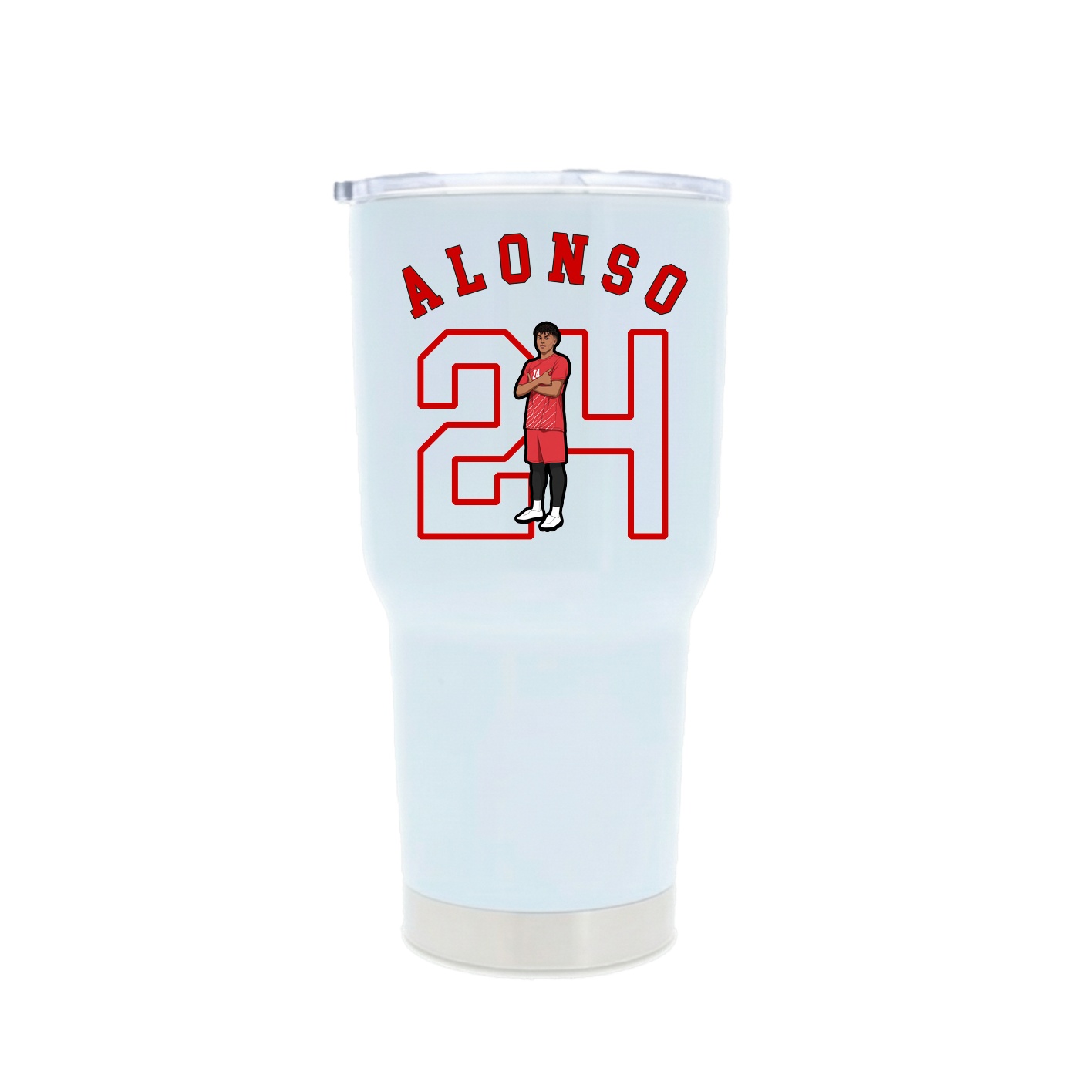 30oz Stainless Steel Tumbler — Shirsey Arch in White