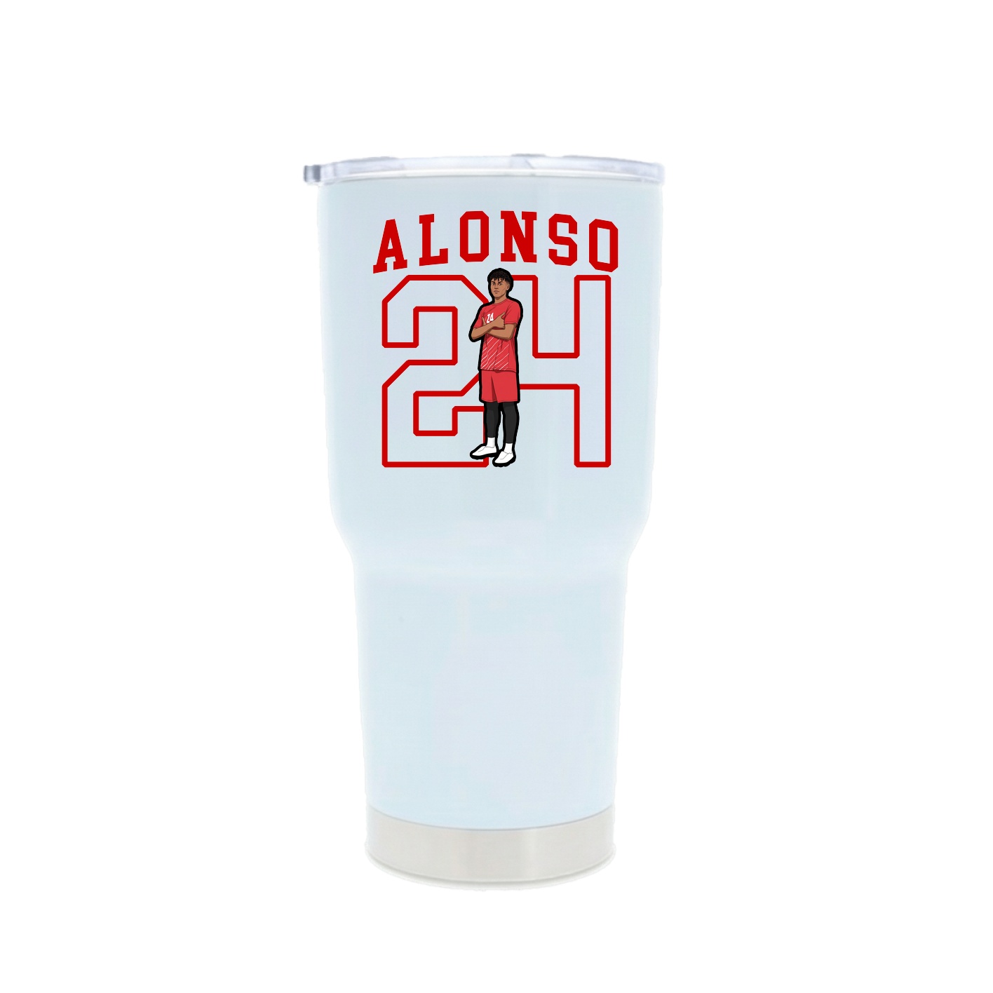 30oz Stainless Steel Tumbler — Shirsey in White