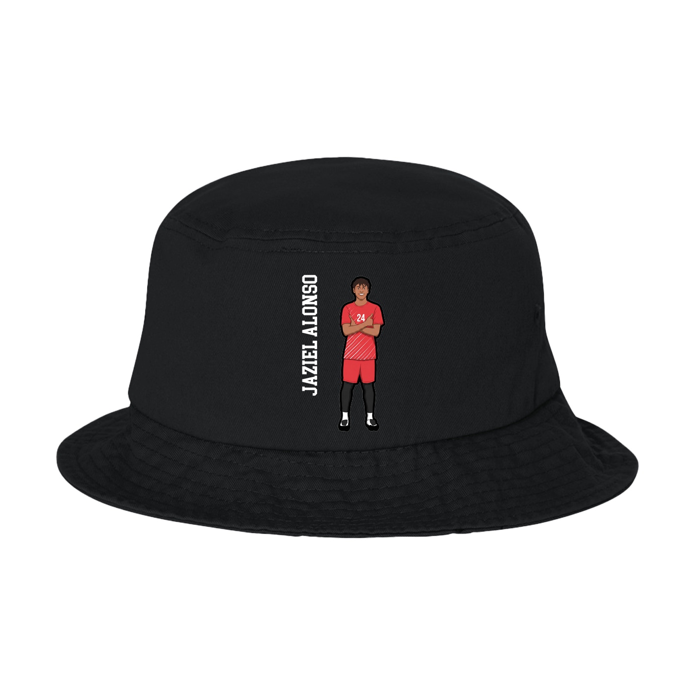 Bucket Cap — Name Vertical in Black