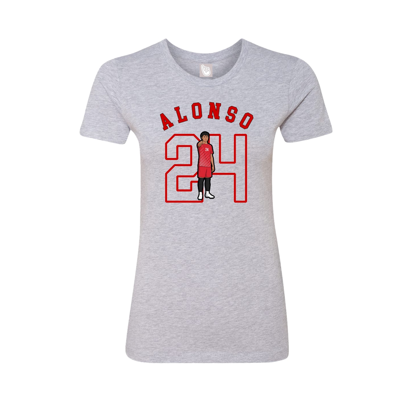 Fitted Women's Tee — Shirsey Arch in Grey