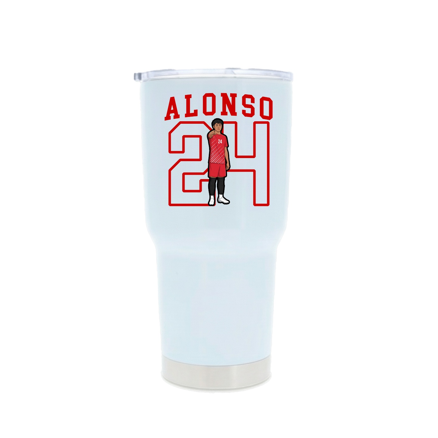 30oz Stainless Steel Tumbler — Shirsey in White