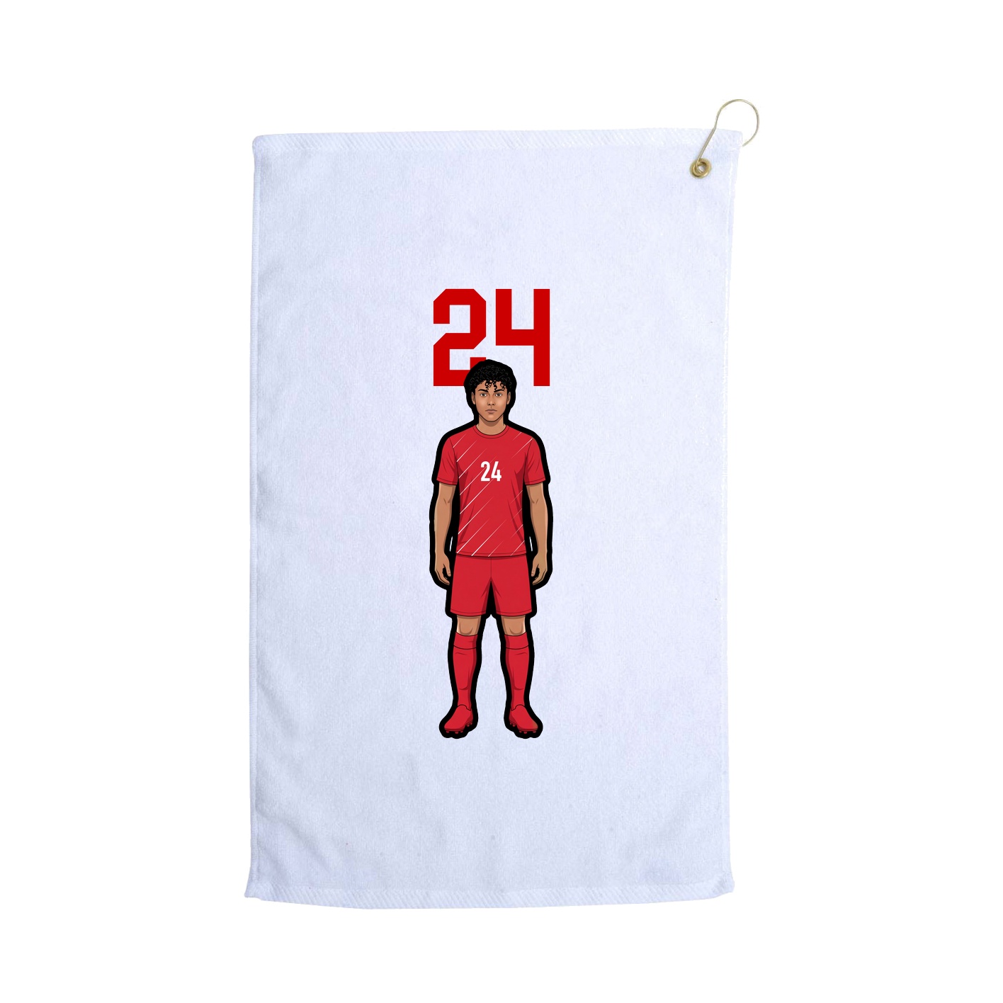 Golf Towel — Number Top in White