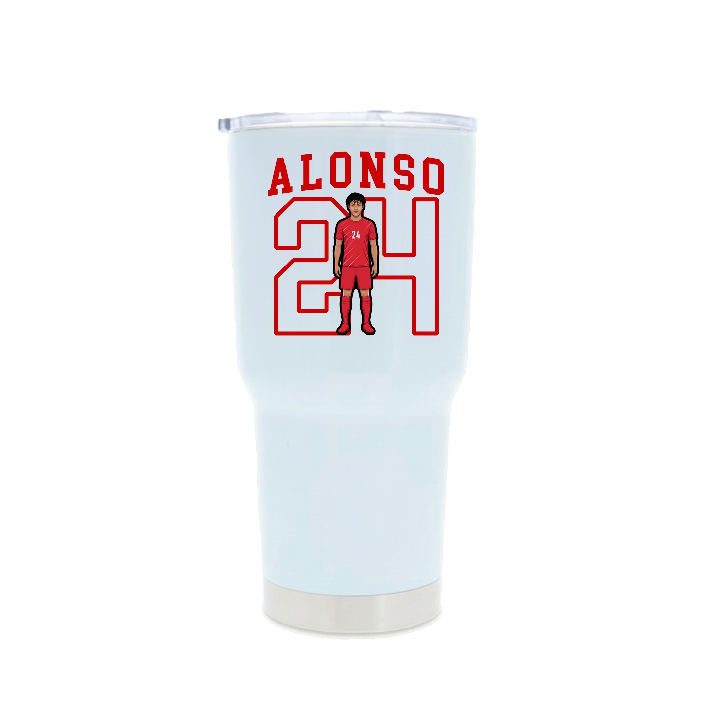 30oz Stainless Steel Tumbler — Shirsey in White