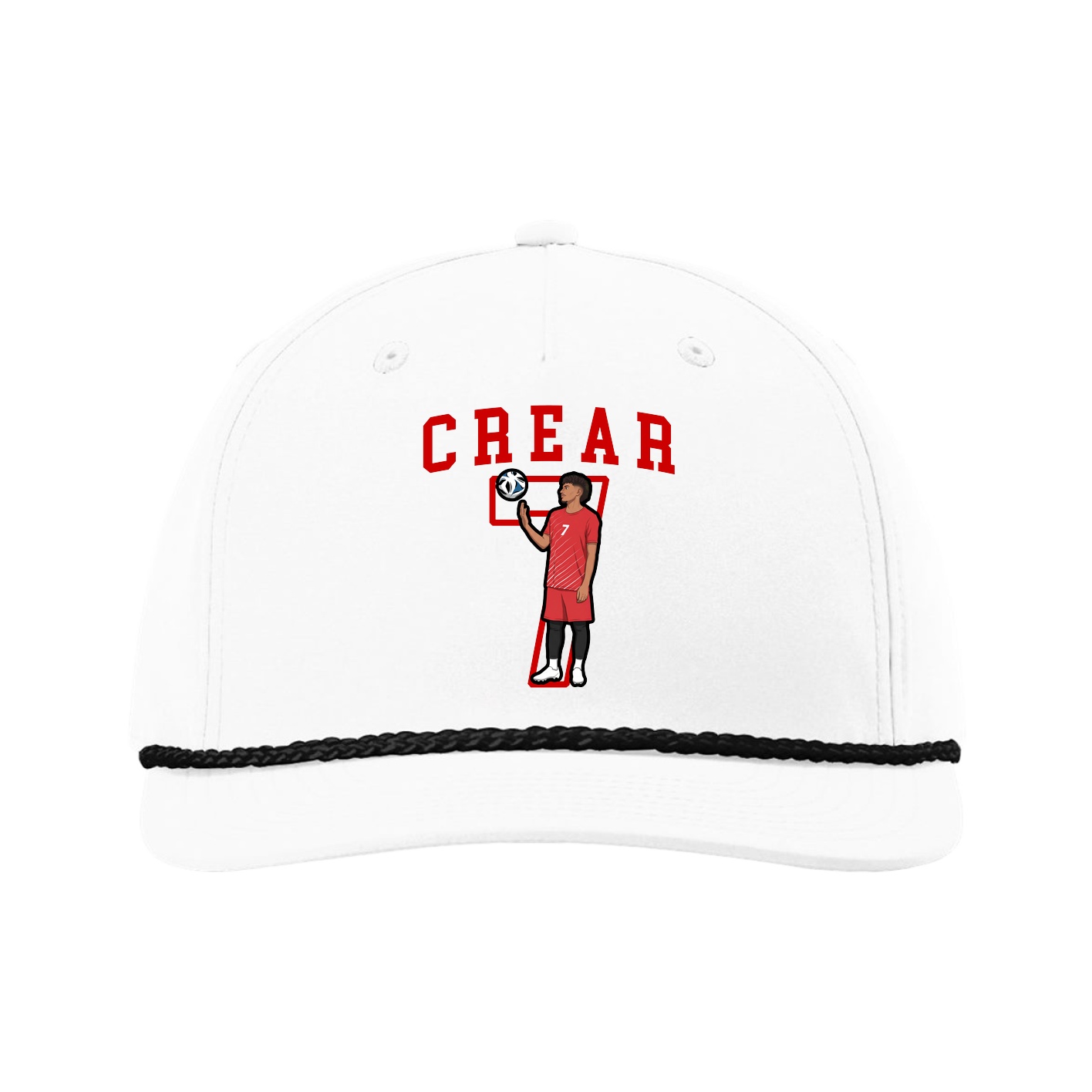 Five-Panel Classic Rope Cap — Shirsey in White