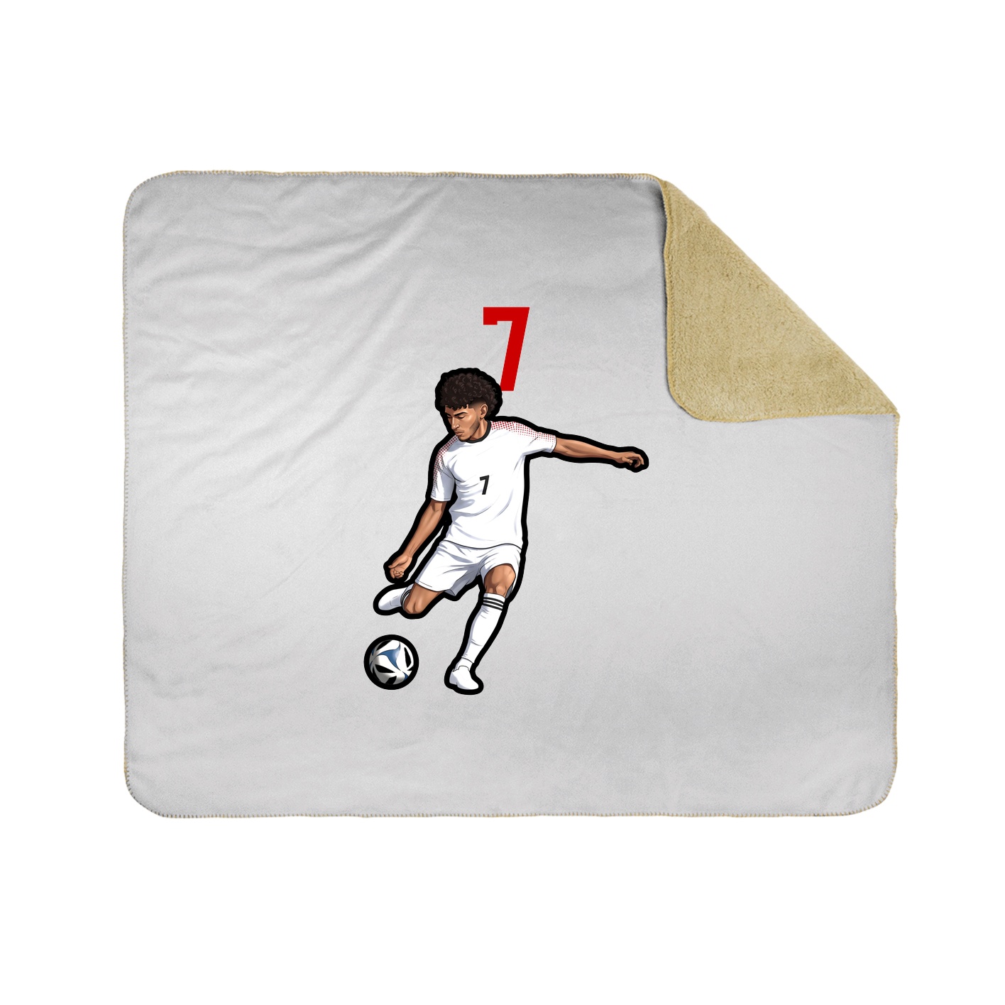 Throw Blanket — Number Top in White